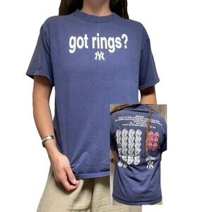 Vintage Lee New York Yankees MLB Baseball Got Rings World Series Tee M